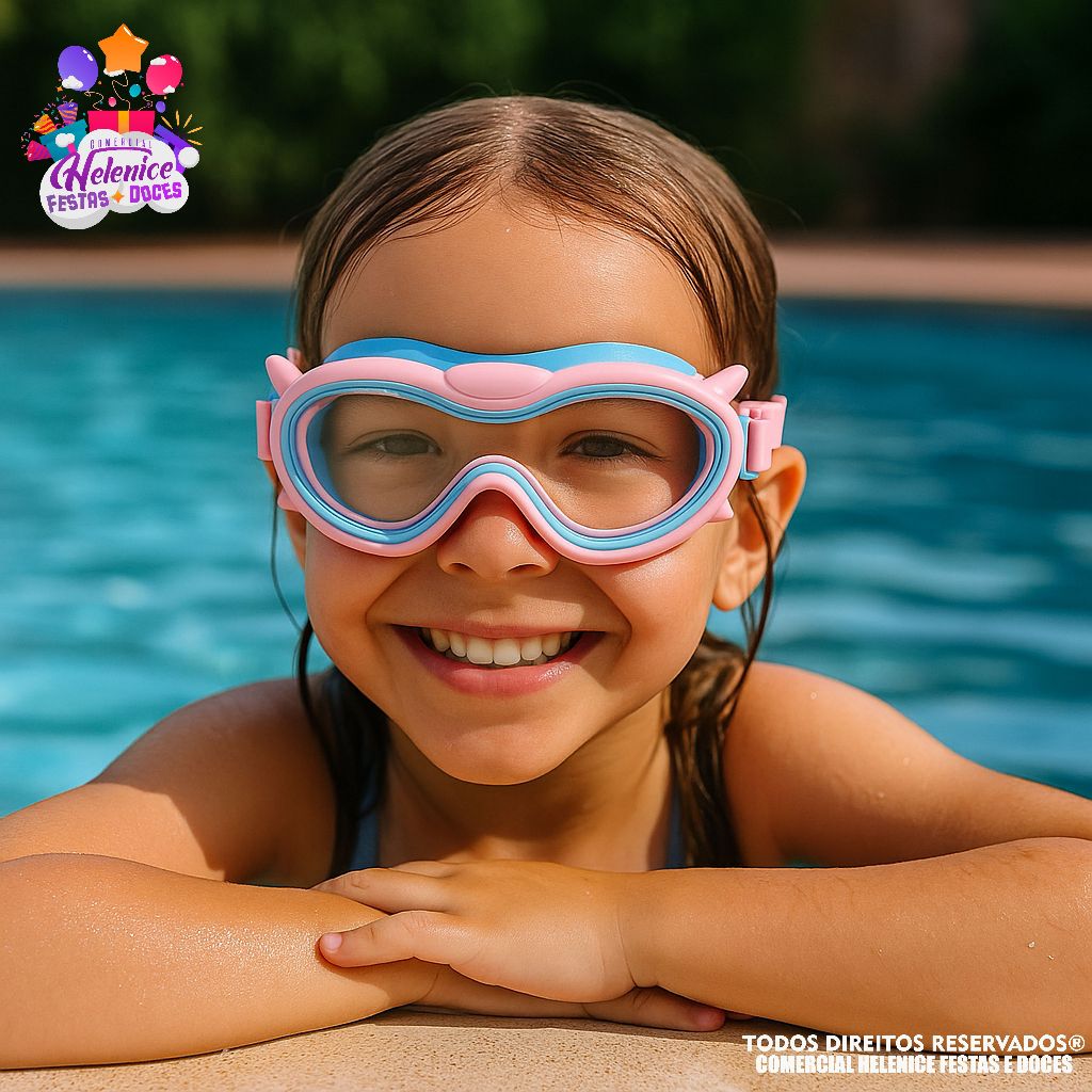 Óculos de Natação Infantil com Proteção de Ouvido e Antiembaçante Meninos e Meninas em Oferta na Shopee