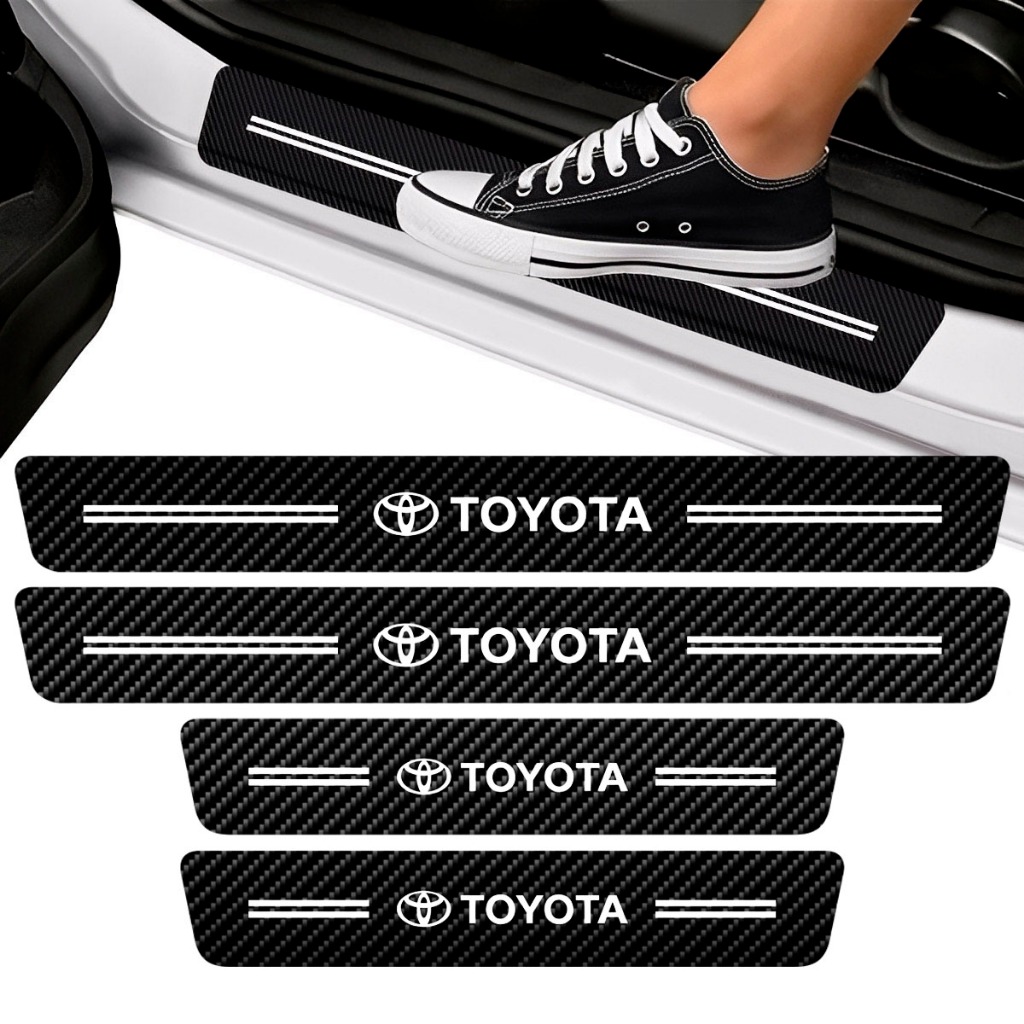 Soleira Da Porta Compatível Linha Toyota Fibra De Carbono em Oferta na Shopee