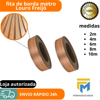Fita de borda para moveis mdf  Louro Freijó Por Metro 2 - 4 - 6 - 8 - 10 Metros em Oferta na Shopee
