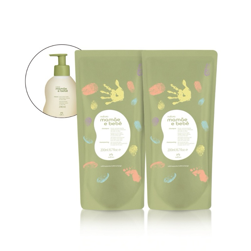 Refil shampoo  Mamãe e Bebê Natura – Refil 200ml