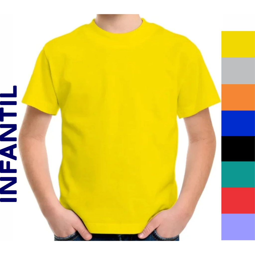 Camiseta Infantil Dia a Dia – Malha PV Leve, Macia e Durável
