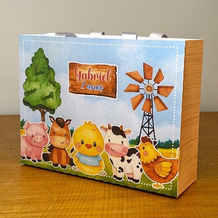 SACOLINHA PERSONALIZADA FAZENDINHA (MENINA ) LEMBRANCINHA PARA FESTA (SEMI MONTADA)