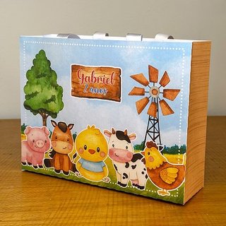 SACOLINHA PERSONALIZADA FAZENDINHA (MENINA ) LEMBRANCINHA PARA FESTA (SEMI MONTADA)
