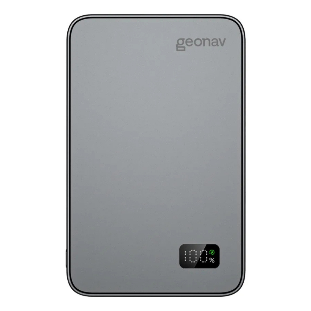 CARREGADOR PORTÁTIL POWER BANK TURBO 20W WIRELESS GEONAV CINZA