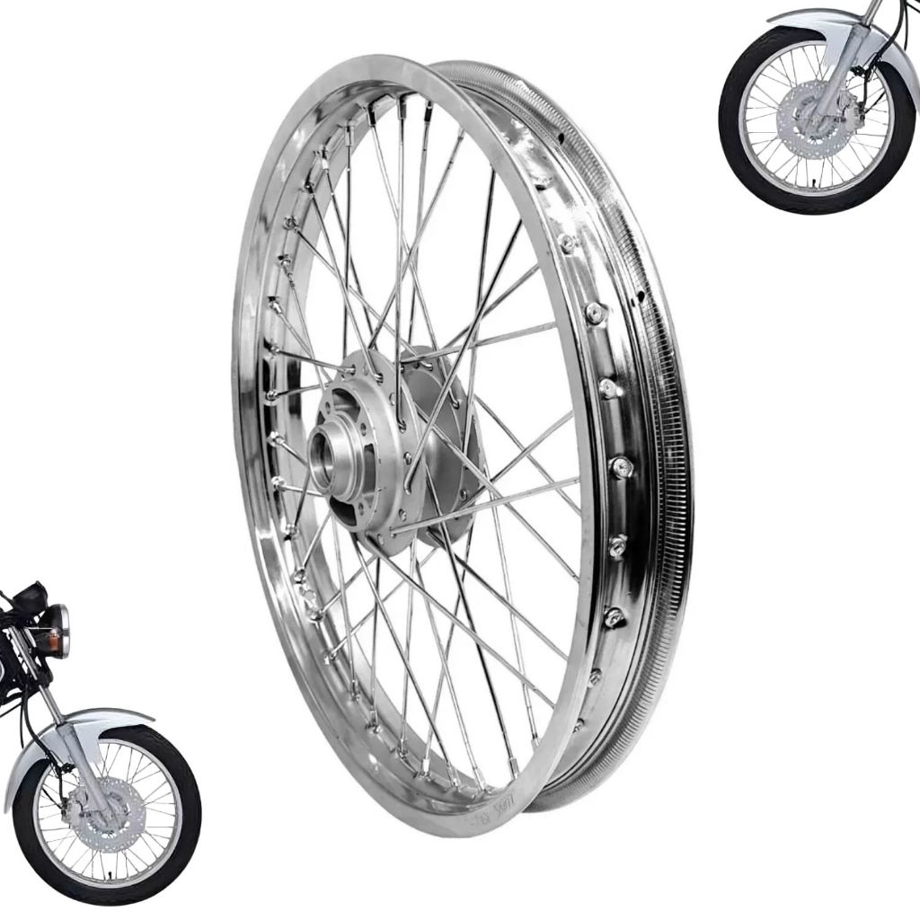 Roda raiada dianteira ybr125 a disco 2000 A 2008 alinhada em Oferta na Shopee