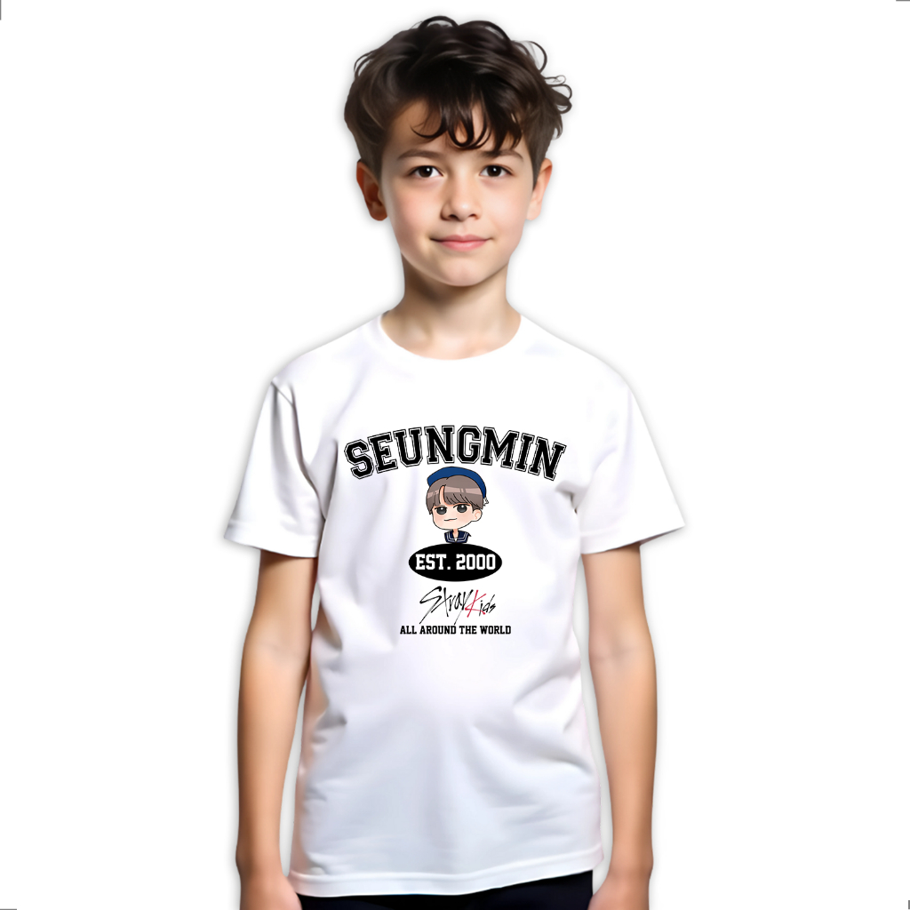 Camiseta Infantil Stray Kids K-Pop Felix Bang Han Lee LK-639
