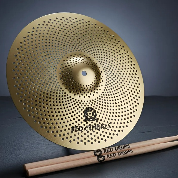 Prato De Ataque 16 Crash Mute Red Cymbals + Brinde