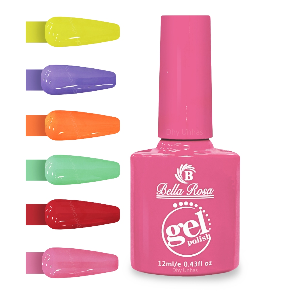 Esmalte Bella Rosa Gel Polish 12ml – Coleção B-2 em Oferta na Shopee