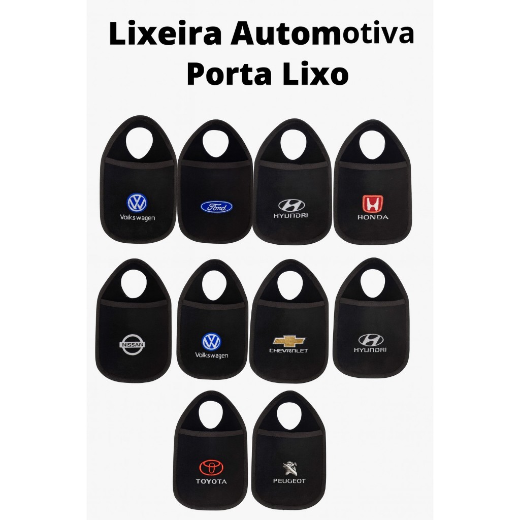 Lixeira Automotiva Porta Lixo Acessório Várias Marcas em Oferta na Shopee