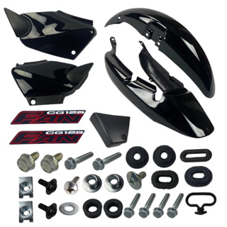 Kit Carenagem Plástico Completo CG 125 Titan Fan 2000 2001 2002 2003 2004 2005 2006 2007 2008 Parafusos Adesivos Preto em Oferta na Shopee