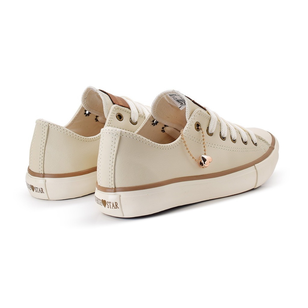 tenis cano baixo com pingente white star original em Oferta na Shopee