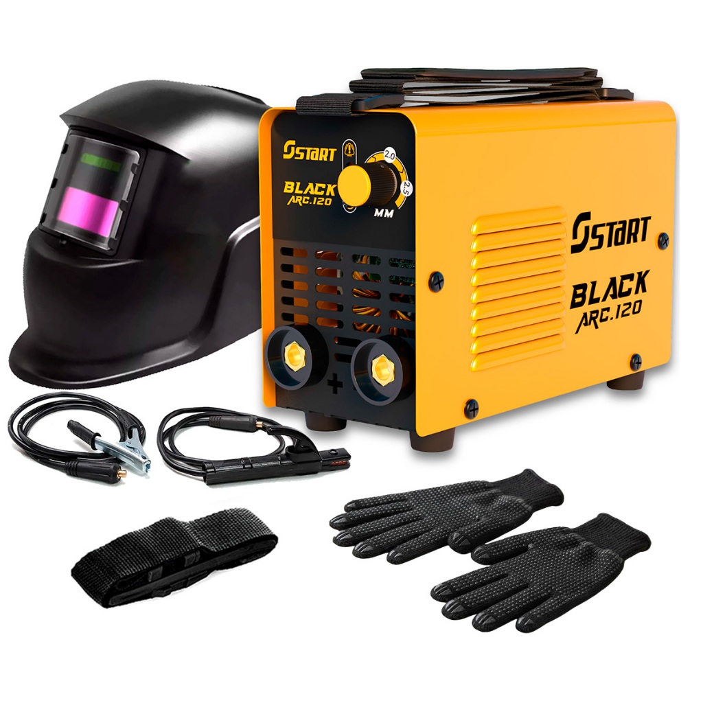 Máquina De Solda Inversora Elétrica Arc 120A 220V Start Com Mascara De Soldagem Fotossensível em Oferta na Shopee