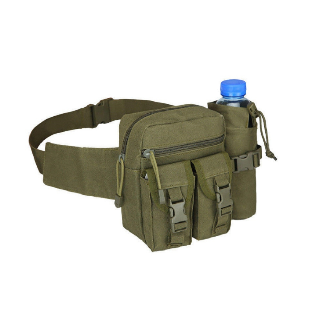 Bolsa Pochete Caminhada Camping pesca Militar Selva Porta Garrafa