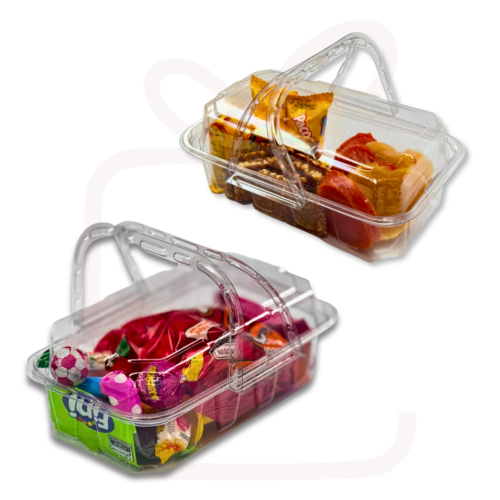 84un Flip Cestinha Mini Cestinha Pequenique Transparente com Alça