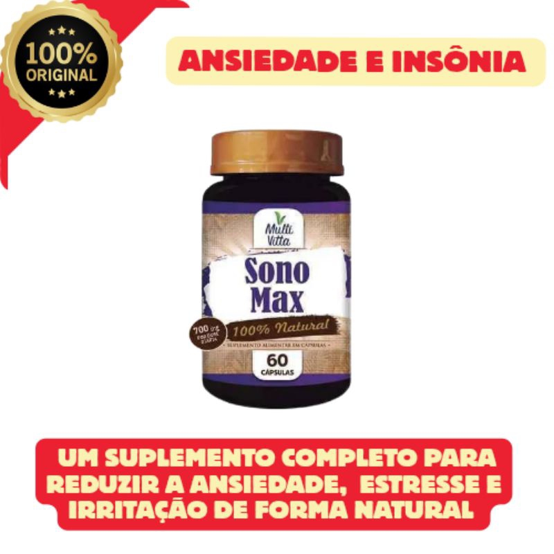 SONO MAX 100% NATURAL 60 CÁPSULAS 700MG MULTIVITTA