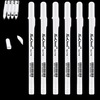 Kit 6 Caneta em gel branca 0.8mm / 0.6mm  branco detalhes De Desenho E Marcação Arte Escola touch cool em Oferta na Shopee