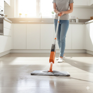 Mop Spray Fit Esfregao Para Limpeza da Casa Com Gatilho e Reservatorio Dispenser Para Agua Desinfetante em Oferta na Shopee