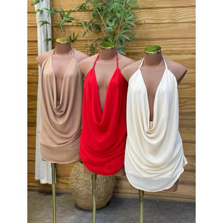Conjunto Feminino Verão Decotado: Blusa Frente Única Duna e Short Saia Casual Elegante