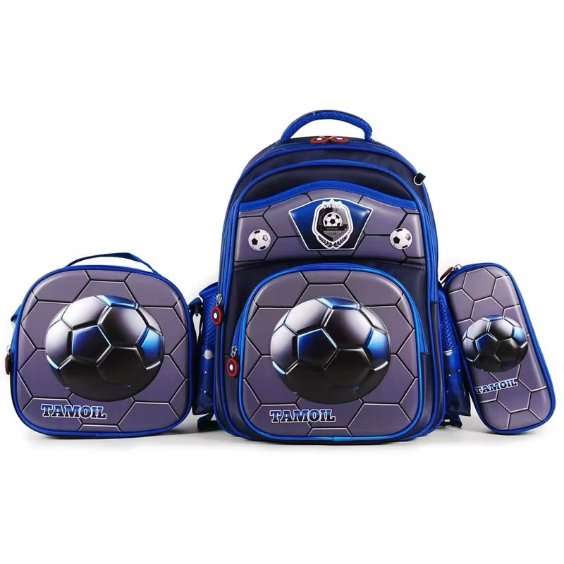 Kit Mochila Infantil Masculino 3 Peças com Lancheira Escolar + Estojo Menino