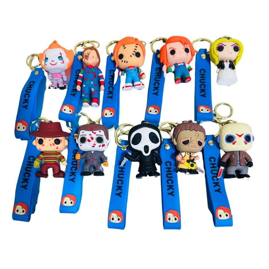 Chaveiro Terror Chucky Jason Freddy Krueger 3D Premium Grande Emborrachado Colecionável Bolsas em Oferta na Shopee