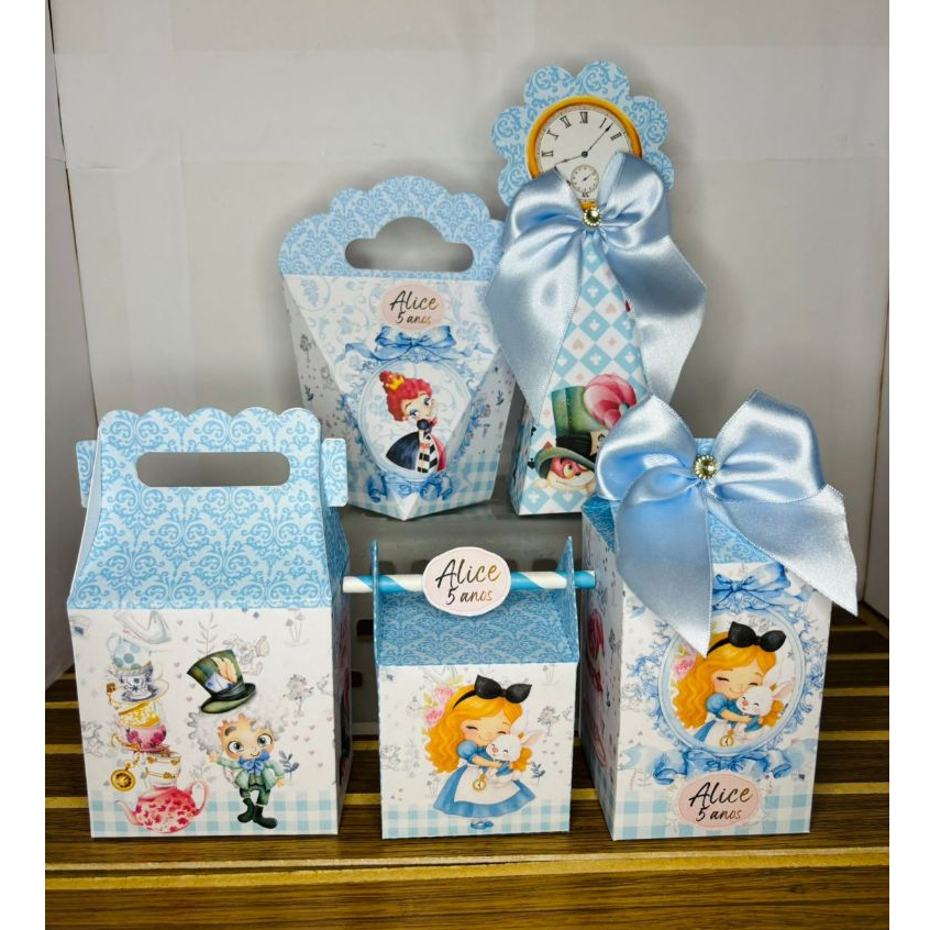 Kit Festa Alice no Pais das Maravilhas Cute Personalizados Lembrancinha Aniversário Infantil