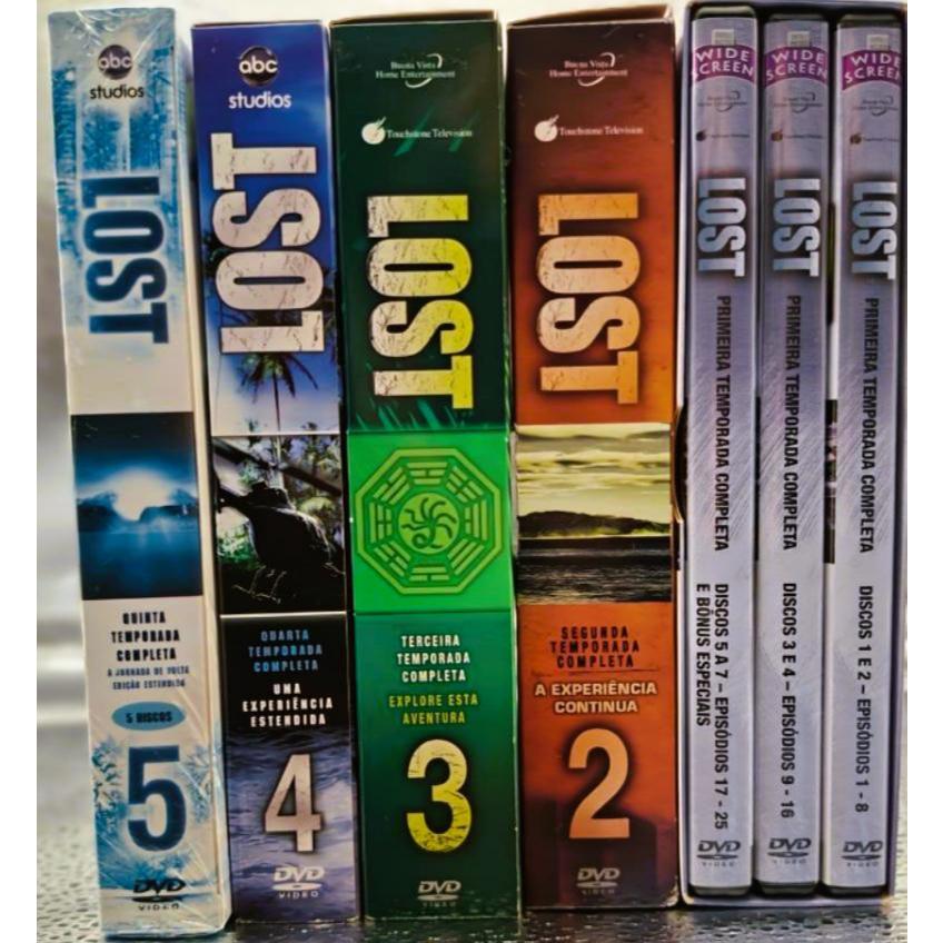LOST COLEÇÃO DAS TEMPORADAS 1 A 5 DVD BOX  Original Usado - ótimo estado de conservação