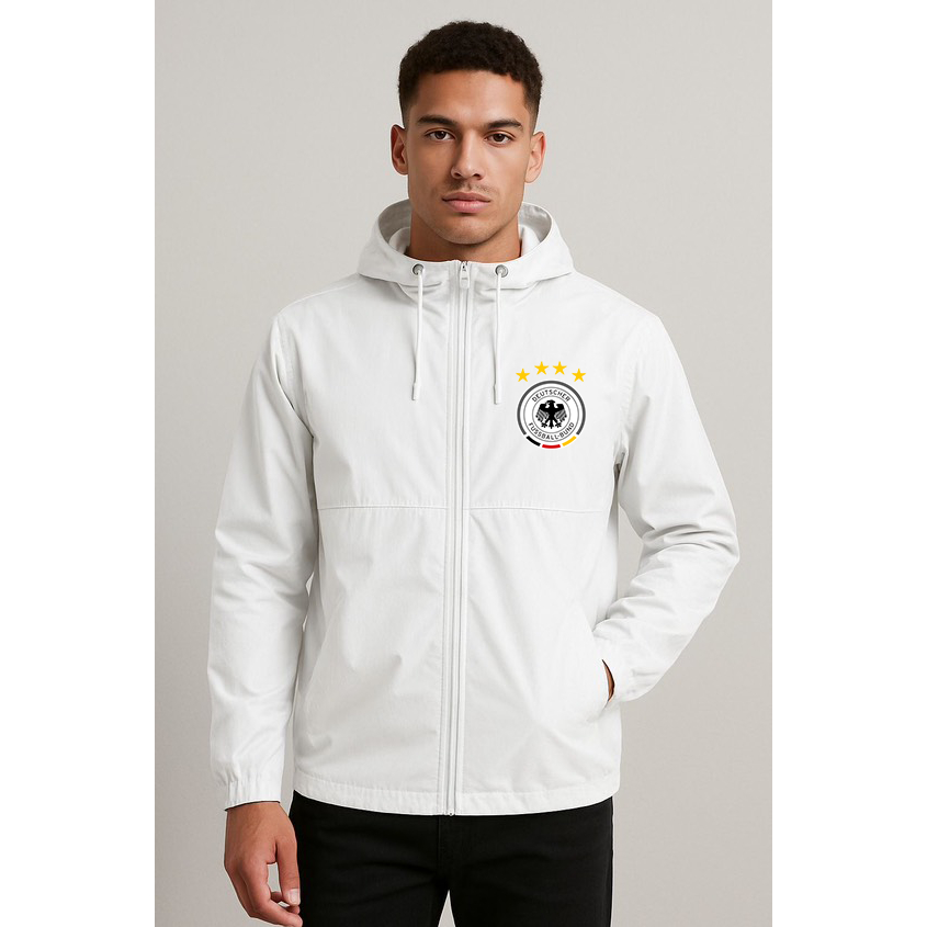 Corta Vento Jaqueta Moletom Blusa de Frio Agasalho Casaco Futebol Time Selecao Alemanha Copa do Mundo