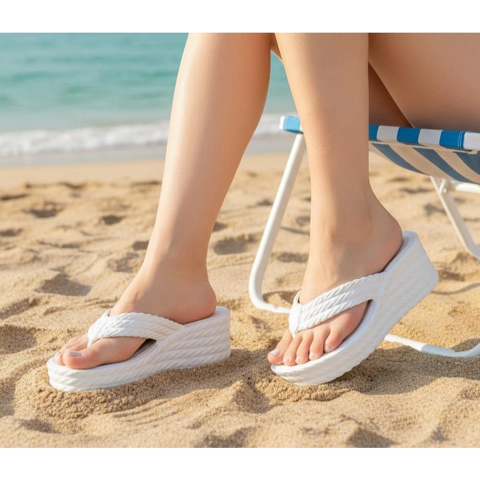 Chinelo Plataforma Perfeito para Brilhar na Praia e no Dia a Dia, super confortavel, macio, antiderrapante, resistente