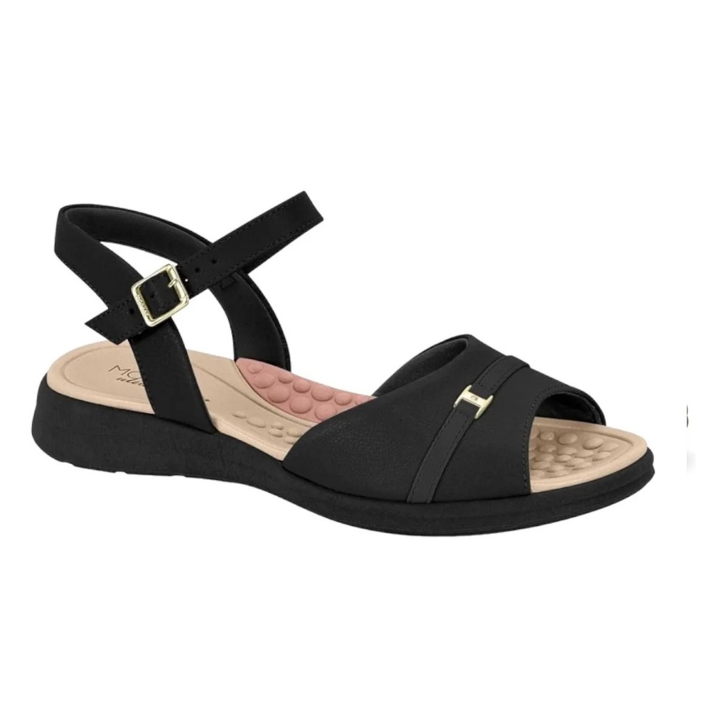 Sandália Feminina Modare 7174.113 Salto Baixo Macia Esporão Sandalia Ortopedica Casual Conforto Original Confortável Lin