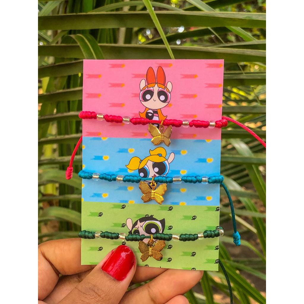 Kit de Pulseiras Artesanais Meninas Super Poderosas Amizade