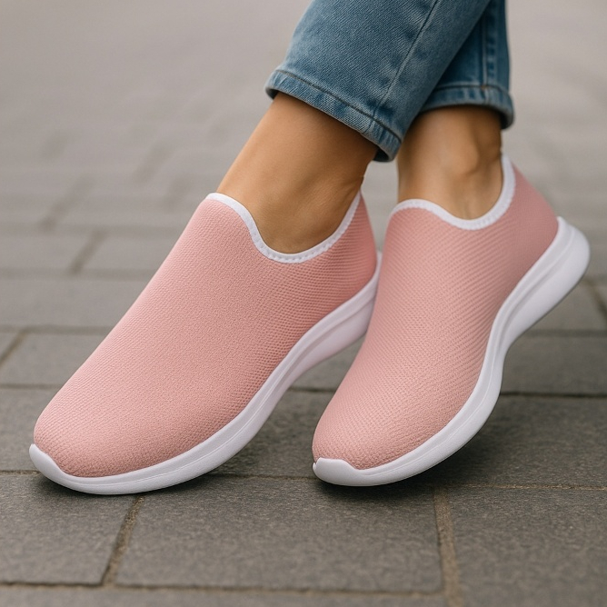 Tênis Meia Feminino  Academia Calce Fácil confortável Botinha Ortopédico Esportivo Sneaker Slip On Casual