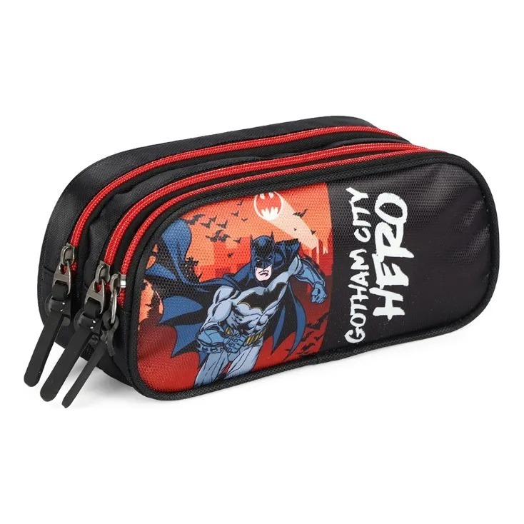 ESTOJO ESCOLAR TRIPLO ESTOJO ESCOLAR TRIPLO BATMAN HERO PRETO Ei42315BM LUXEL