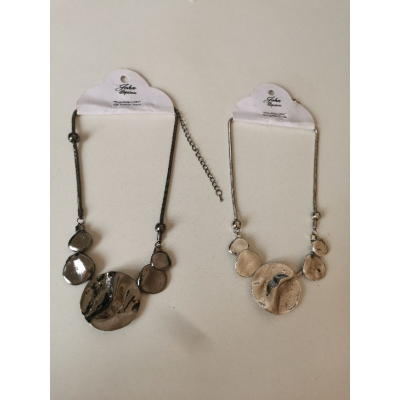 💎 Colar Feminino Luxo Artesanal com Metal Esculpido Edição Orgânica Design Contemporâneo Formas Artísticas C106050-9 em Oferta na Shopee