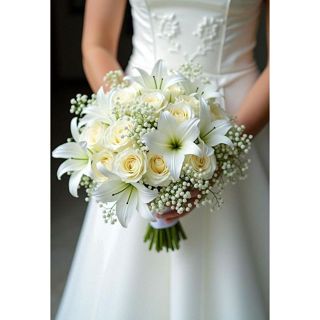 Buquê de Lírio Artificial com 5 Flores Decoração Casamento Arranjos Decorar Festas casa - YNH802256 em Oferta na Shopee