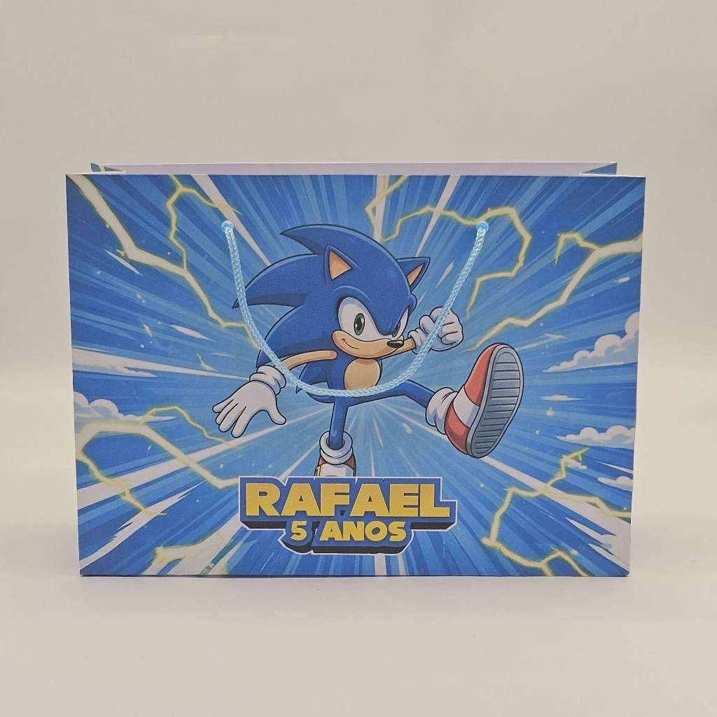 Sacolinha para Festa - Sonic -  Lembrancinha Infantil em Oferta na Shopee