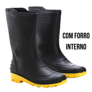 Bota Borracha Galocha Cano Médio Grendene Pega Forte Impermeável Com Forro Chuva Limpeza Moto Faxina em Oferta na Shopee