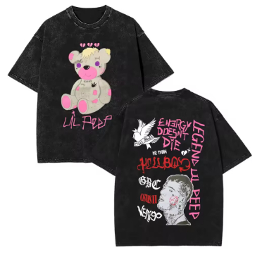 Camiseta Lil Peep Unissex – Visual Angel Boy Mood Aesthetic