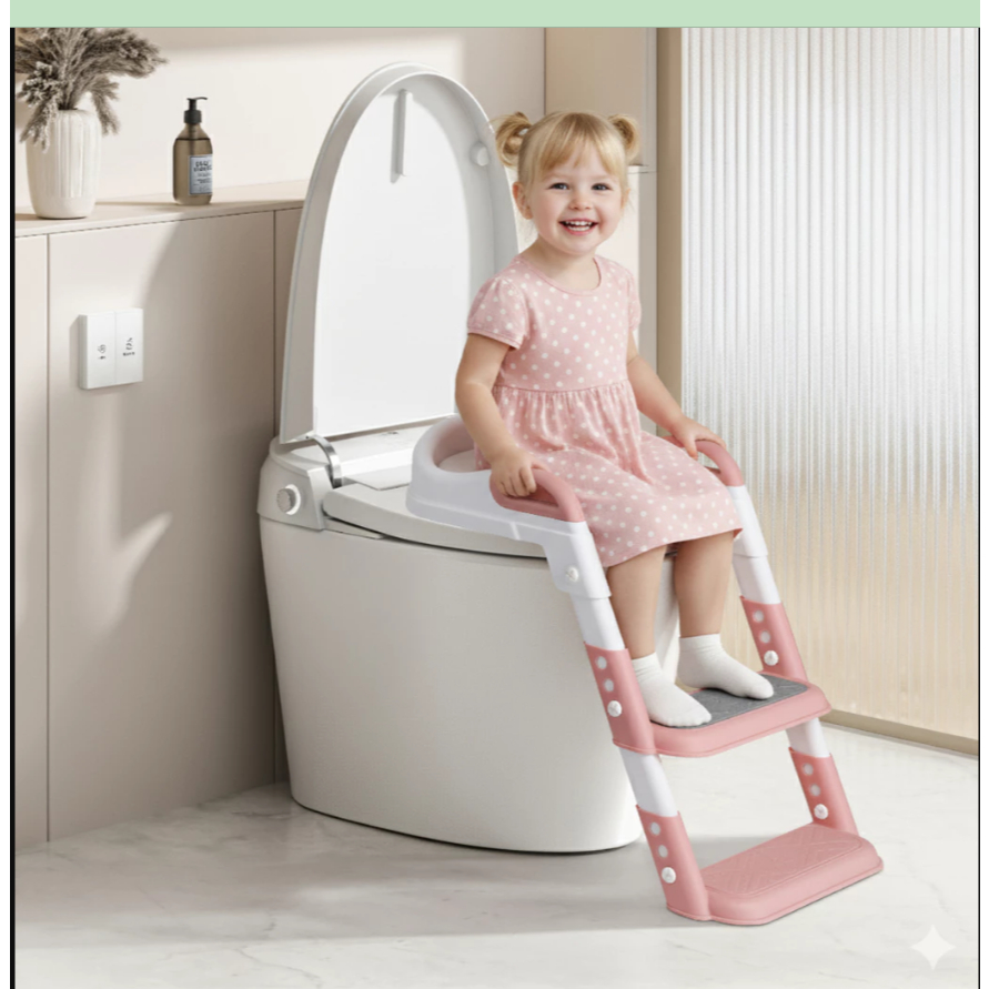 Assento Redutor Infantil com Escada para Vaso Sanitário