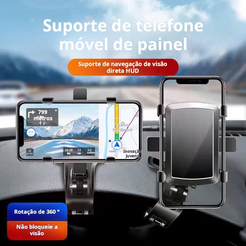 Suporte para telefone móvel do painel de instrumentos, suporte de navegação HUD com 360° de rotação em Oferta na Shopee