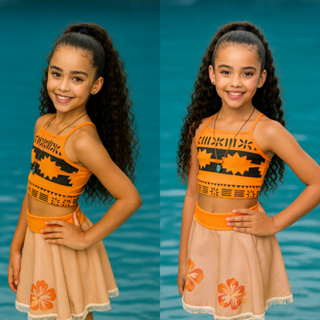 Fantasia Moana Infantil e Juvenil Menina Conjunto Blusa Elanca Light e Saia  Microfibra 2 ao 14 Anos em Oferta na Shopee