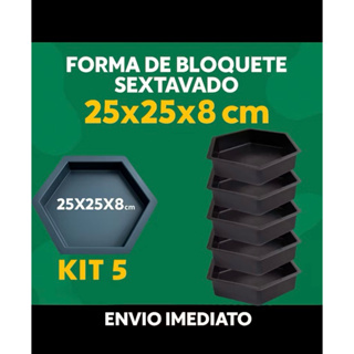 5 formas de bloquete liso forma sextavada para construção concreto hexagonal em Oferta na Shopee