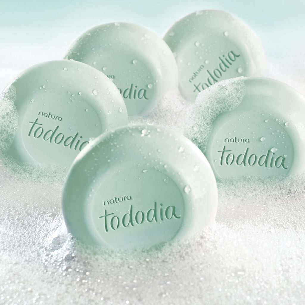 Sabonete em Barra Natura Puro Vegetal Tododia Flor de Lis 5 unidades de 90 g cada