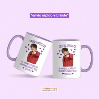 Caneca Cerâmica Seja Forte Justin Bieber Meme Não Fique Triste Belieber Personalizada Presente (+brinde) em Oferta na Shopee
