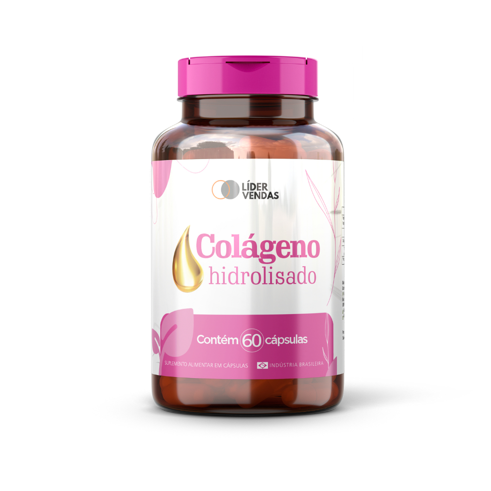 Colágeno Hidrolisado 500mg - 60 Cápsulas | Com Vitamina C e Biotina | Suplemento para Pele