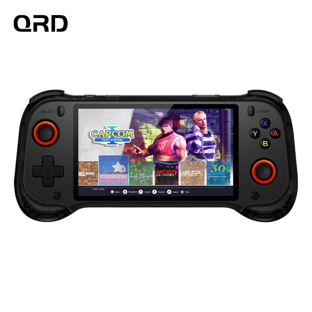 QRD Vortex F5 Vídeo Game portátil 15000 jogos retrô tipo Hall Effect Joystick Tela IPS 5,5 polegadas