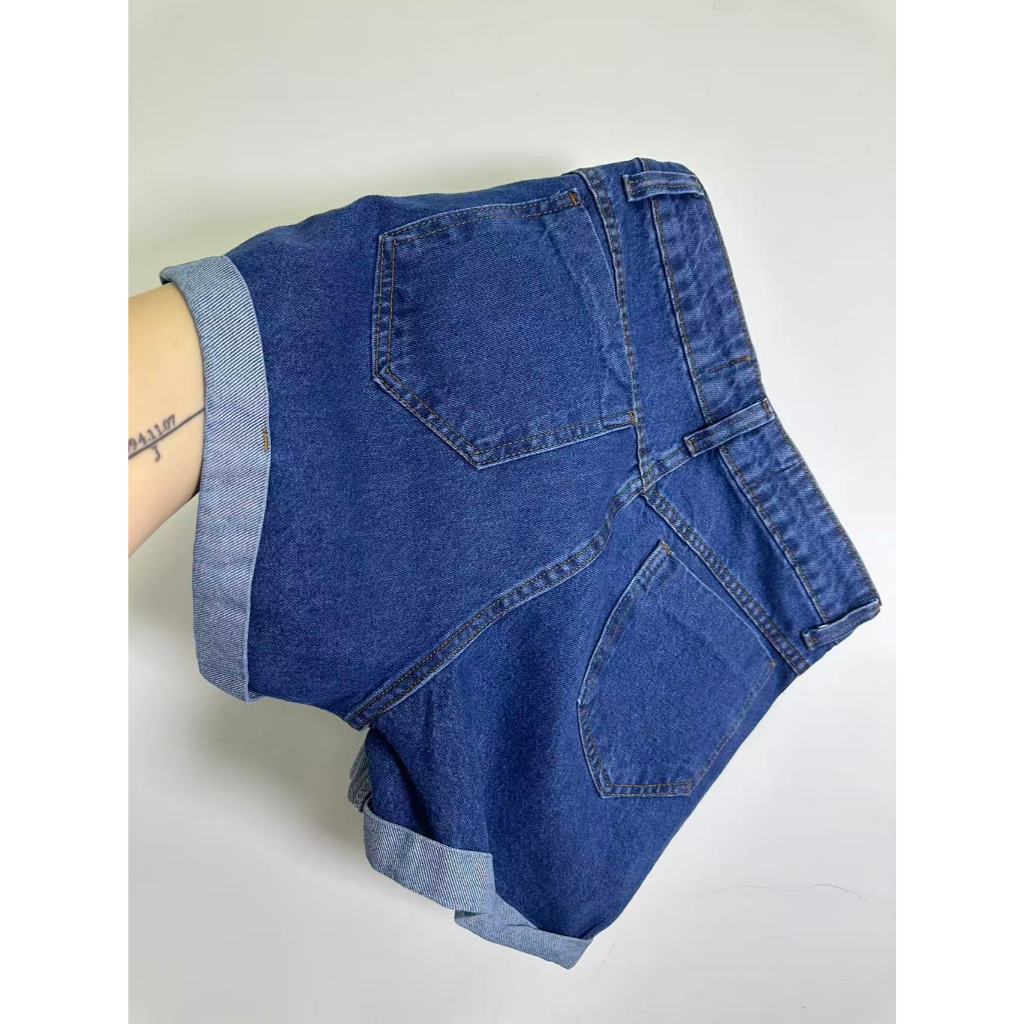 Shorts jeans brilhantes short de brilho cintura alto jeans sem lycra