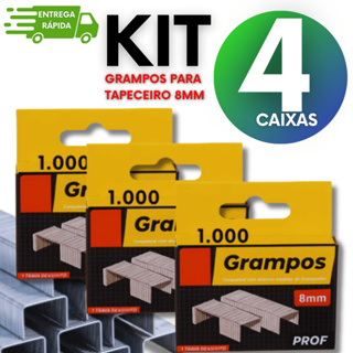 Kit 4.000 MIL Grampo 8mm Galvanizado Profissional Alta Qualidade para Tapeceiro Estofador Marcenaria em Oferta na Shopee