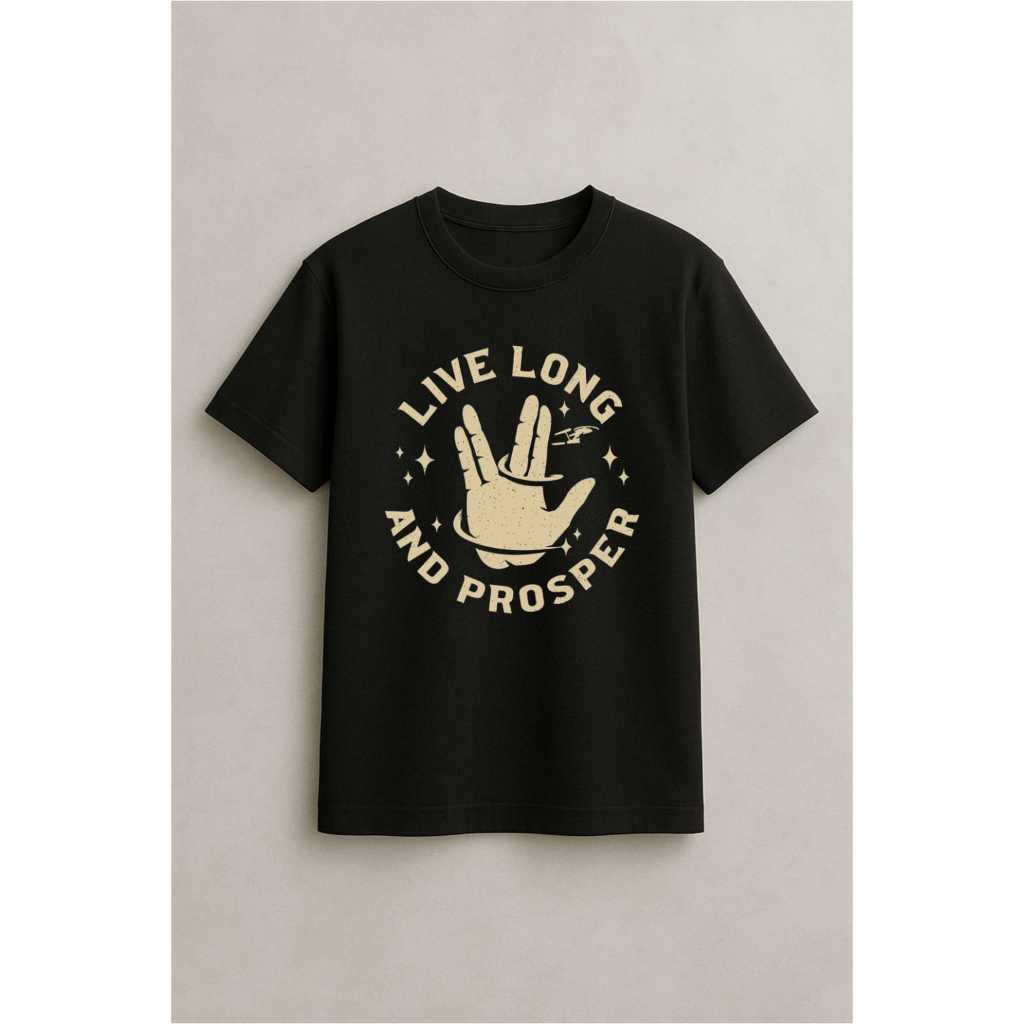 Camisa Camiseta Star Trek Vida Longa e Próspera Masculina e Feminina