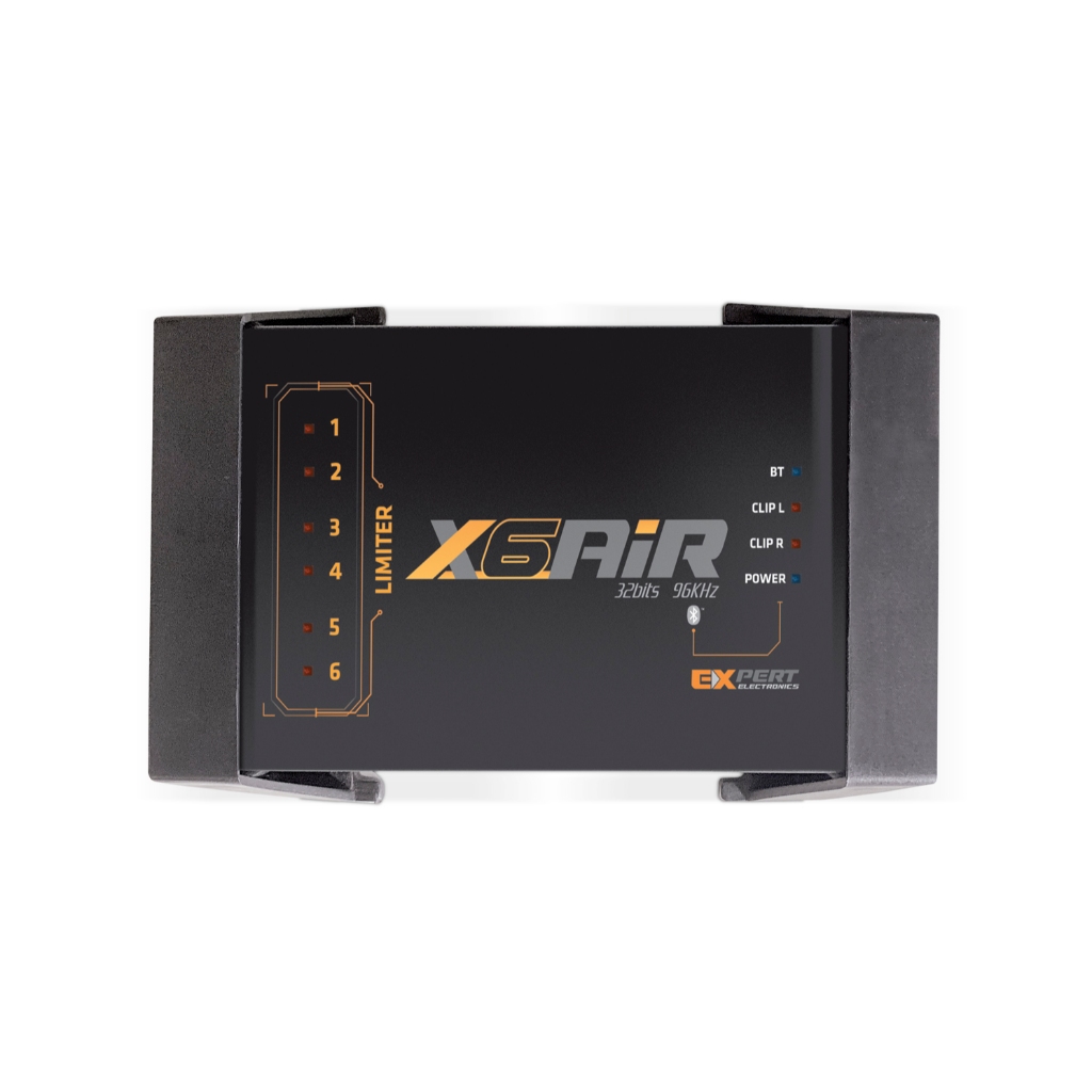 Processador Áudio Automotivo Expert X6 Air 6 Canais Digital Bluetooth Equalizador 28 Bandas Phase Limiter