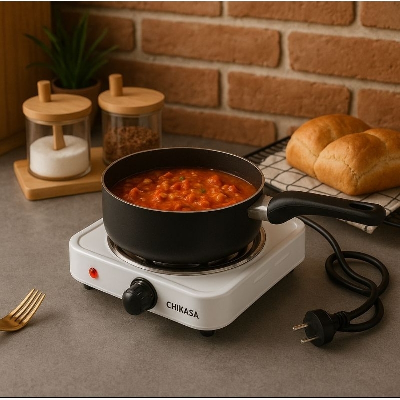 Fogareiro Fogão Eletrico Interbras C20PY / 1 Boca / 1000W /110- 220V - Preto branco envio imediato